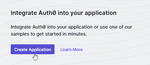 creating an application on Auth0