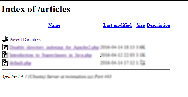 Directory indexing