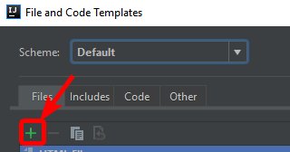 Creating a template using IntelliJ